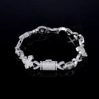 Iced Out Cross Cuban Bracelet Infinity CZ