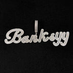 Iced Out Letter Pendant Necklace Gold