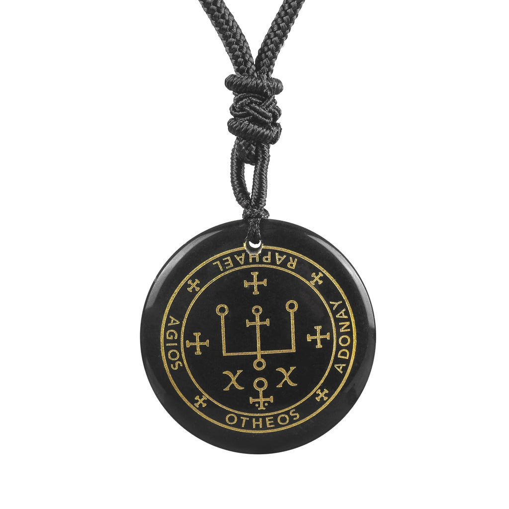 Archangel Black Pendant Necklace