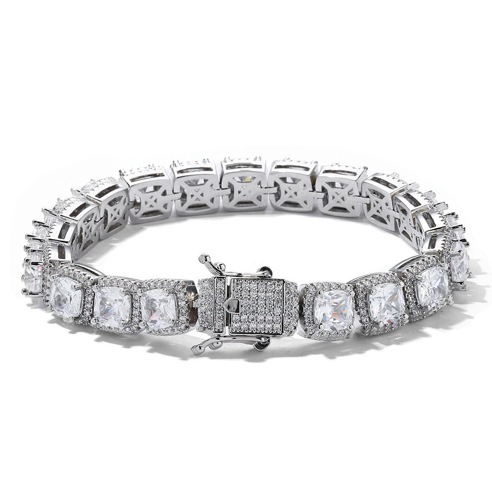 Stainless Steel Tennis Bracelet Cluster 10MM