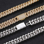 Iced Out Cuban Chain Necklace Stainless Steel 10MM
