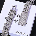 925 Silver Cuban Chain Moissanite VVS 18MM