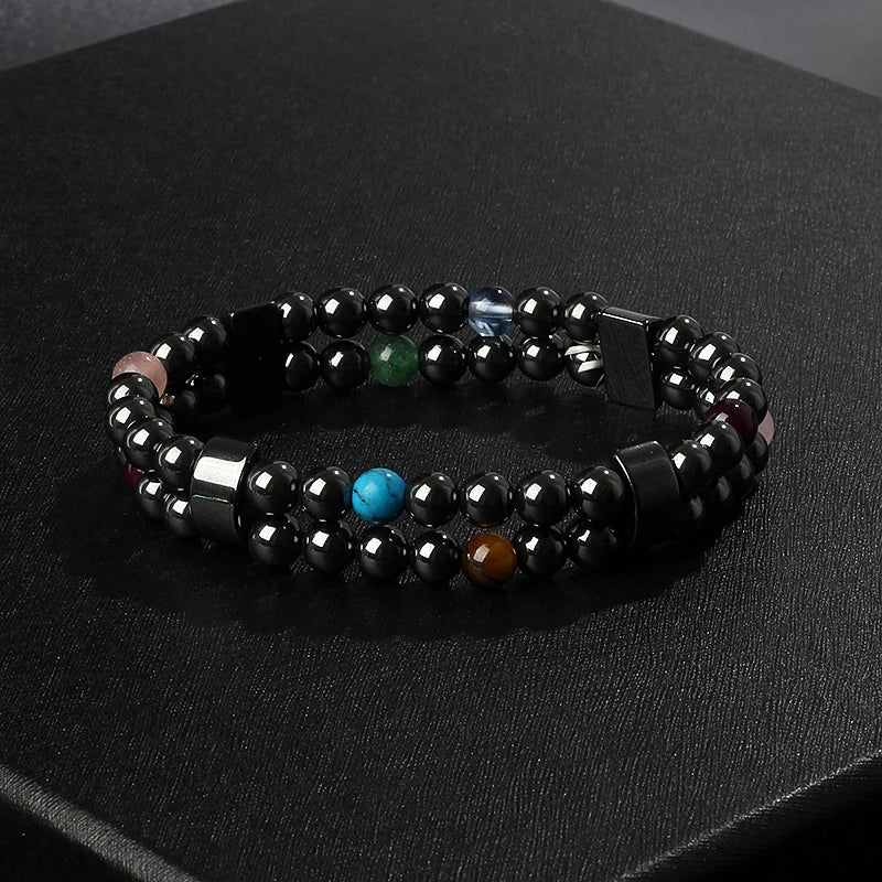 Fashion Wave Hematite Magnetic Bracelet Men Original Beaded Hematite Energy Bracelets for Women Positive Energy Jewelry