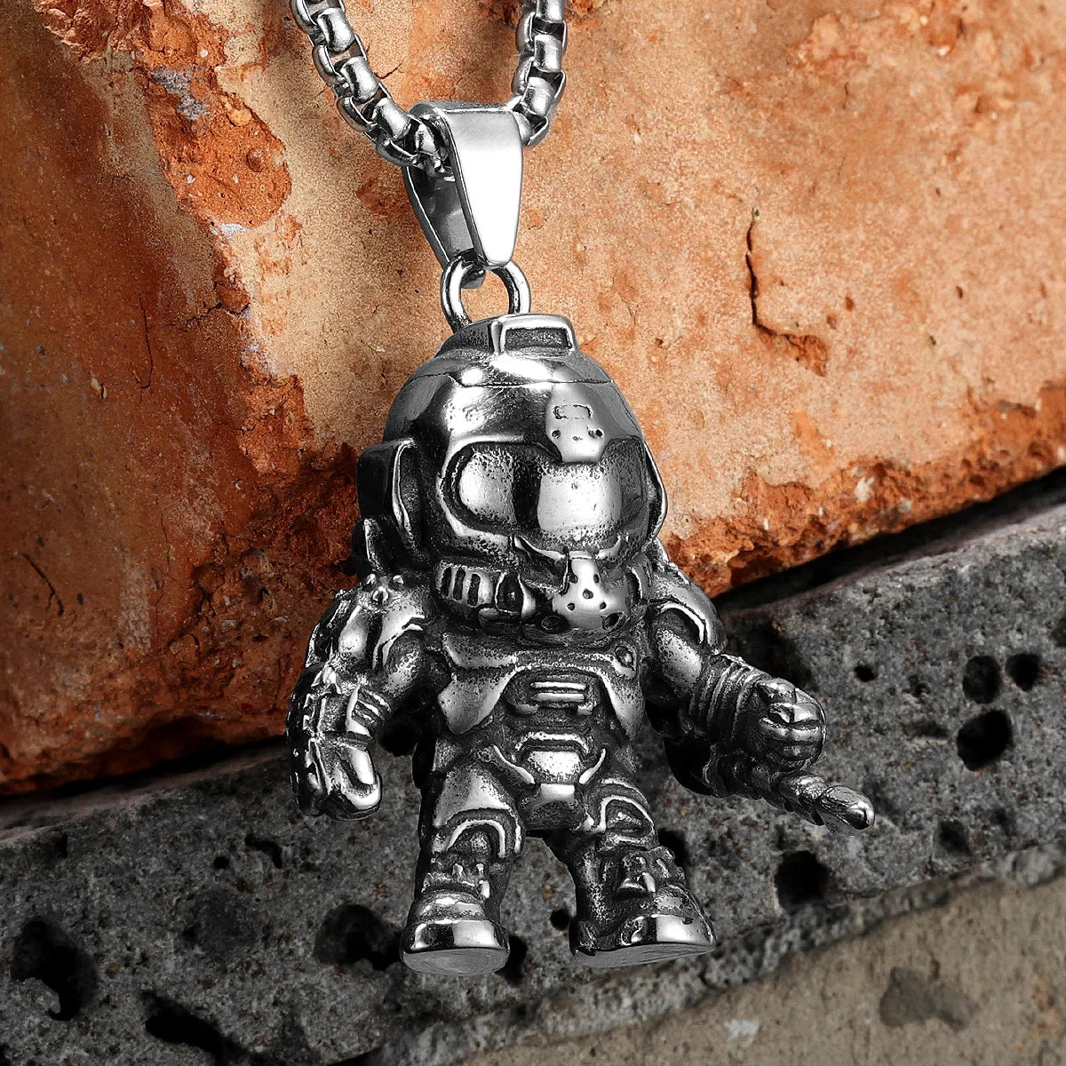 Astronaut Pendant Necklace Stainless Steel