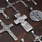 Jesus Cross Stainless Steel Pendant Necklace