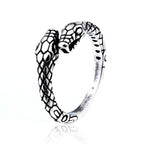 Punk Vintage Viking Snake Ring Men Women Stainless Steel Animal Ring Fashion Simple Biker Amulet Jewelry Gifts