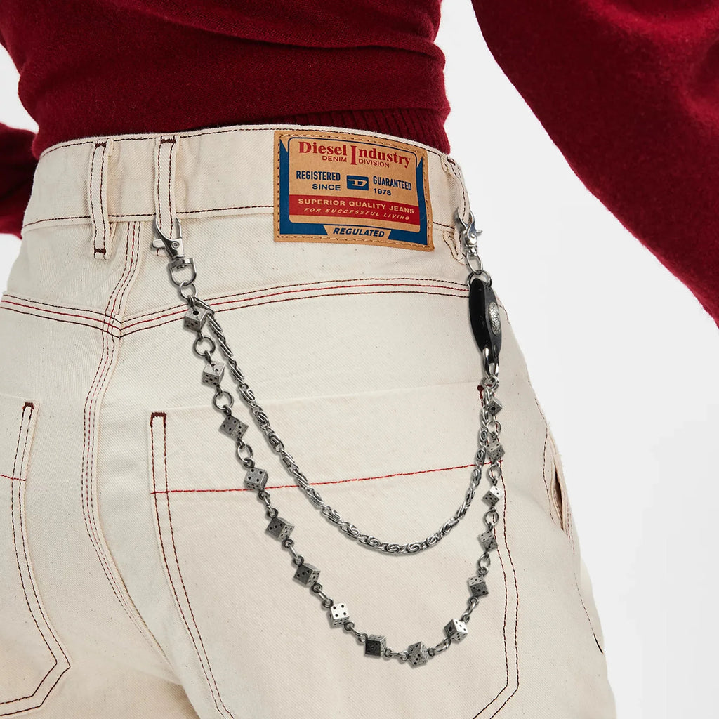 Dice Rivet Heavy Duty Pants Chain — Black-Tone Jeans Chain