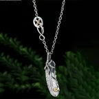 Feather 925 Silver Pendant Necklace