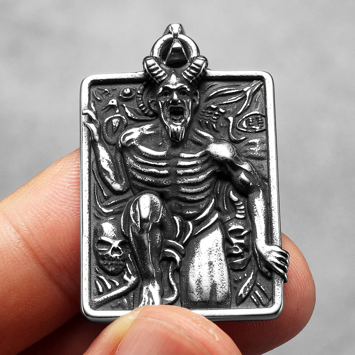 Fallen Angel Devil Pendant — Stainless Steel