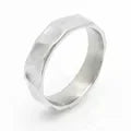 Thin Geometric Band Ring — Stainless Steel