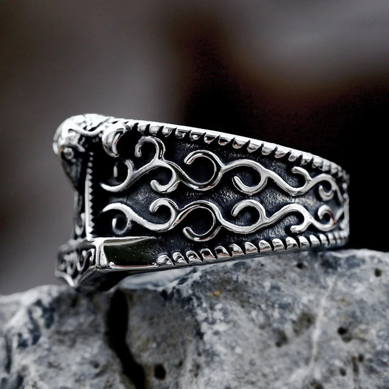 Mjolnir Thor Hammer Ring for Men — Vintage Stainless Steel