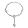 Uwin Bead Chain With 4 Corss Full Paved Iced Out Bling New In Cubic Zirconia HipHop Jewelry
