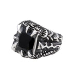 Fashion Punk Vintage Skull Ring Stainless Steel Gothic Biker Ring For Men Women Unique Viking Amulet Jewelry Gift