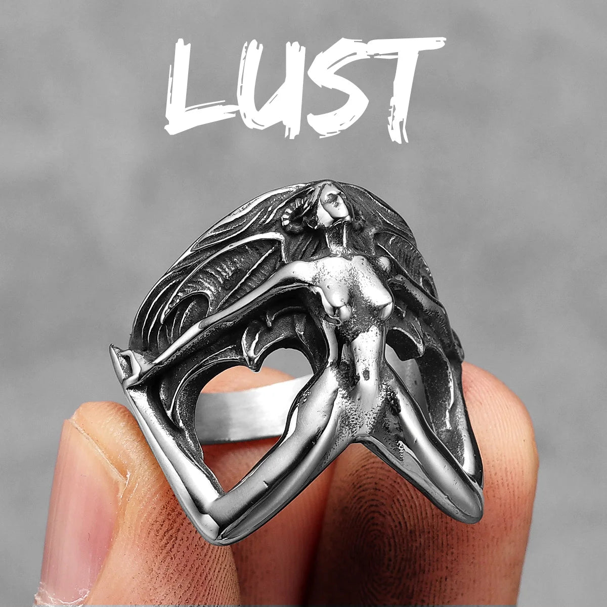 Gothic Statement Ring — Stainless Steel