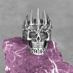 New Creative Viking Vintage Skull Ring Men's Stainless Steel Funky Ring Bicycle Boy Fashion Ghost Jewelry Gift