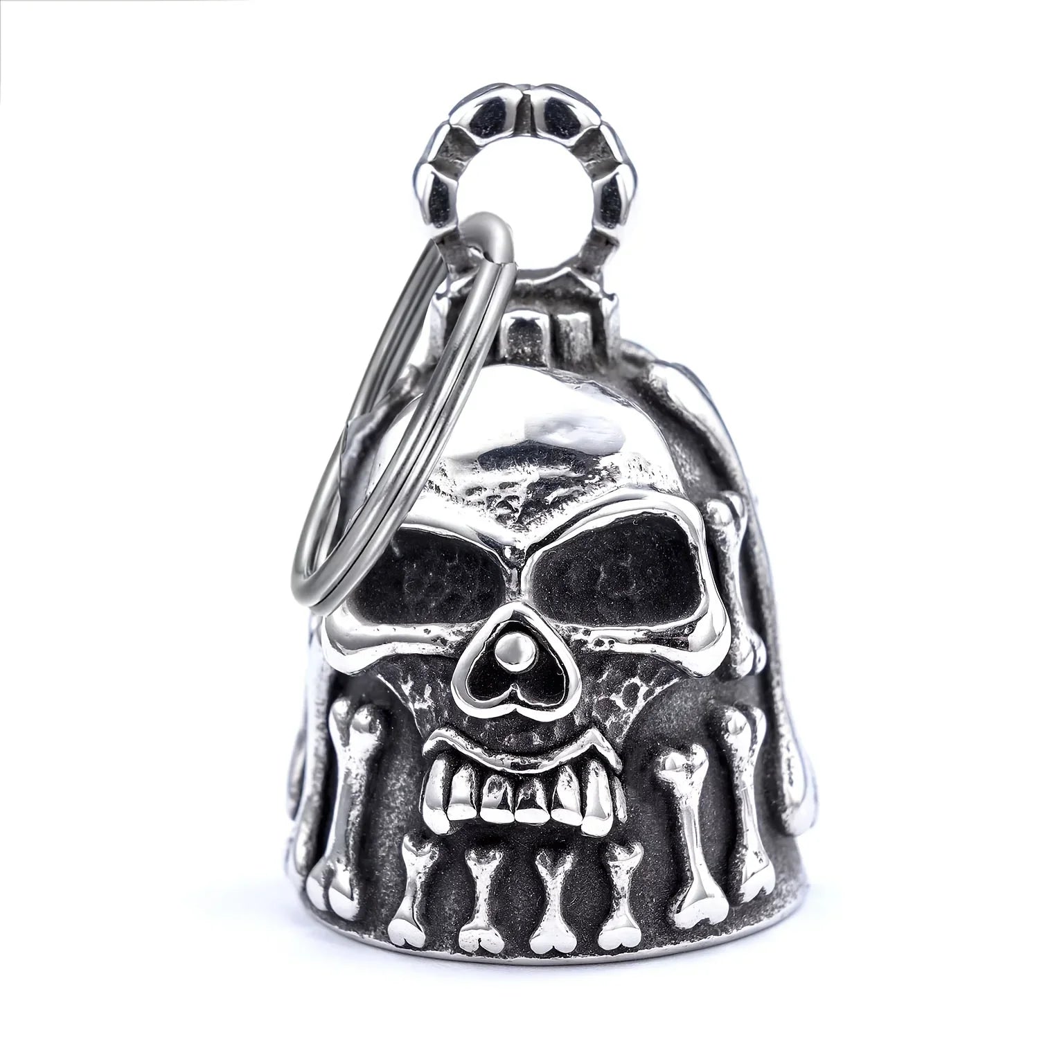 Norse Gods Odin Celtic Knot Motorcycle Bell Necklace Men's Punk Riding Rock Lucky Exorcism Amulet Jewelry