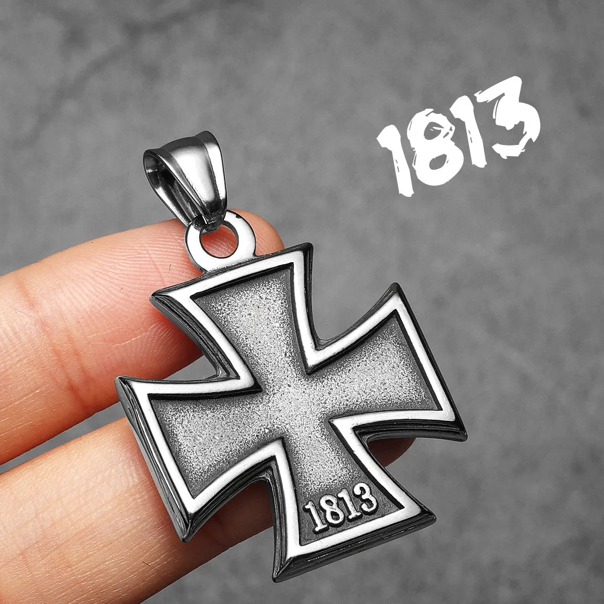 Badge Stainless Steel Pendant Necklace