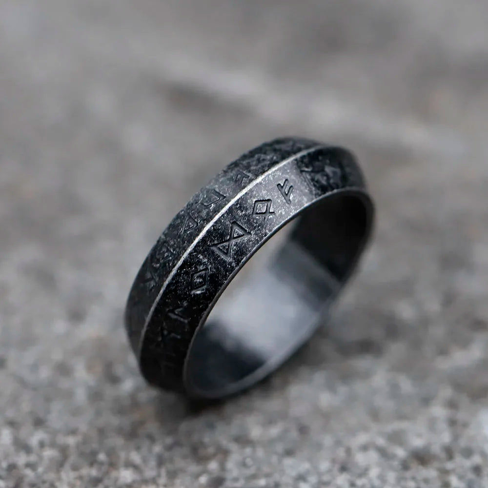 Odin Viking Rune Amulet Ring — Stainless Steel