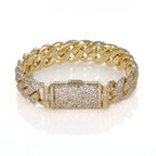 Iced Out Cuban Bracelet Stainless Steel 14MM