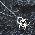 Necklace Trendy Men And Women INS Street Punk Hip-Hop JewelryNew Stainless Steel Biochemical Logo Pendant