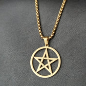 Jewish Star of David Box Chain Necklace — Stainless Steel