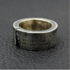 S925 Sterling Silver Rings for Men New Fashion Half Face Skull-head Lettering Pure Argentum Punk Jewelry Amulet Wholesale