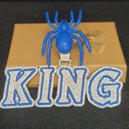 Custom Personalized Spider Clasp Name Pendant With 20MM Cuban Chain New Two-Color Letter Necklace Engraved Word On A Sturdy Back