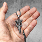 Viking Mask Men Necklaces With Pendant Stainless Steel Jewelry For Male Women Crow Helmet Punk  Accessories Gifts Wholesale