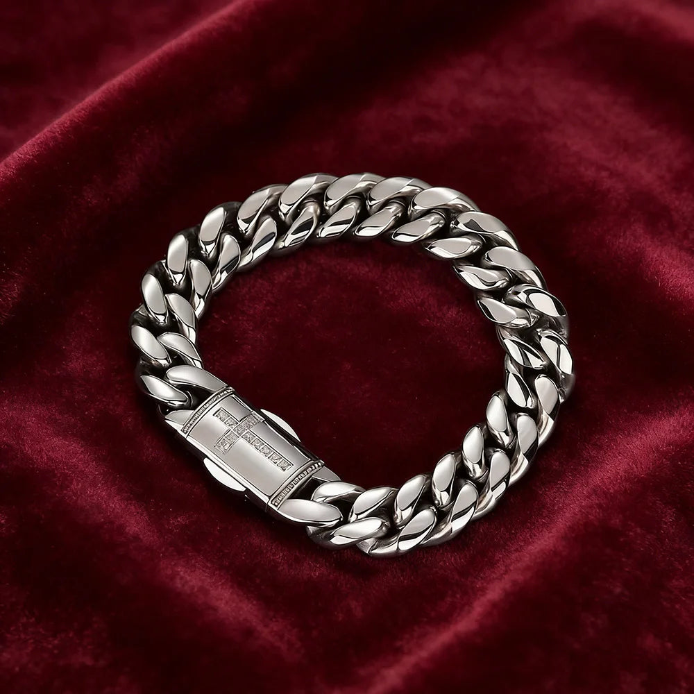 Stainless Steel Cuban Chain Necklace 12MM