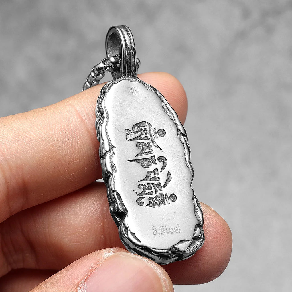 Mantra Pendant Necklace — Stainless Steel