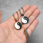 Yin-Yang Pendant Necklace — Stainless Steel