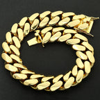 Gold Cuban Chain Necklace 30/40MM Smooth Statement