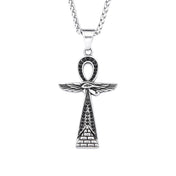Ankh Cross Eye Of Horus Stainless Steel Pendant Amulet