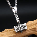 Viking Vintage Thor Hammer Pendant Stainless Steel Celtic Knot Necklace For Men Witch Knot Amulet Jewelry Gifts