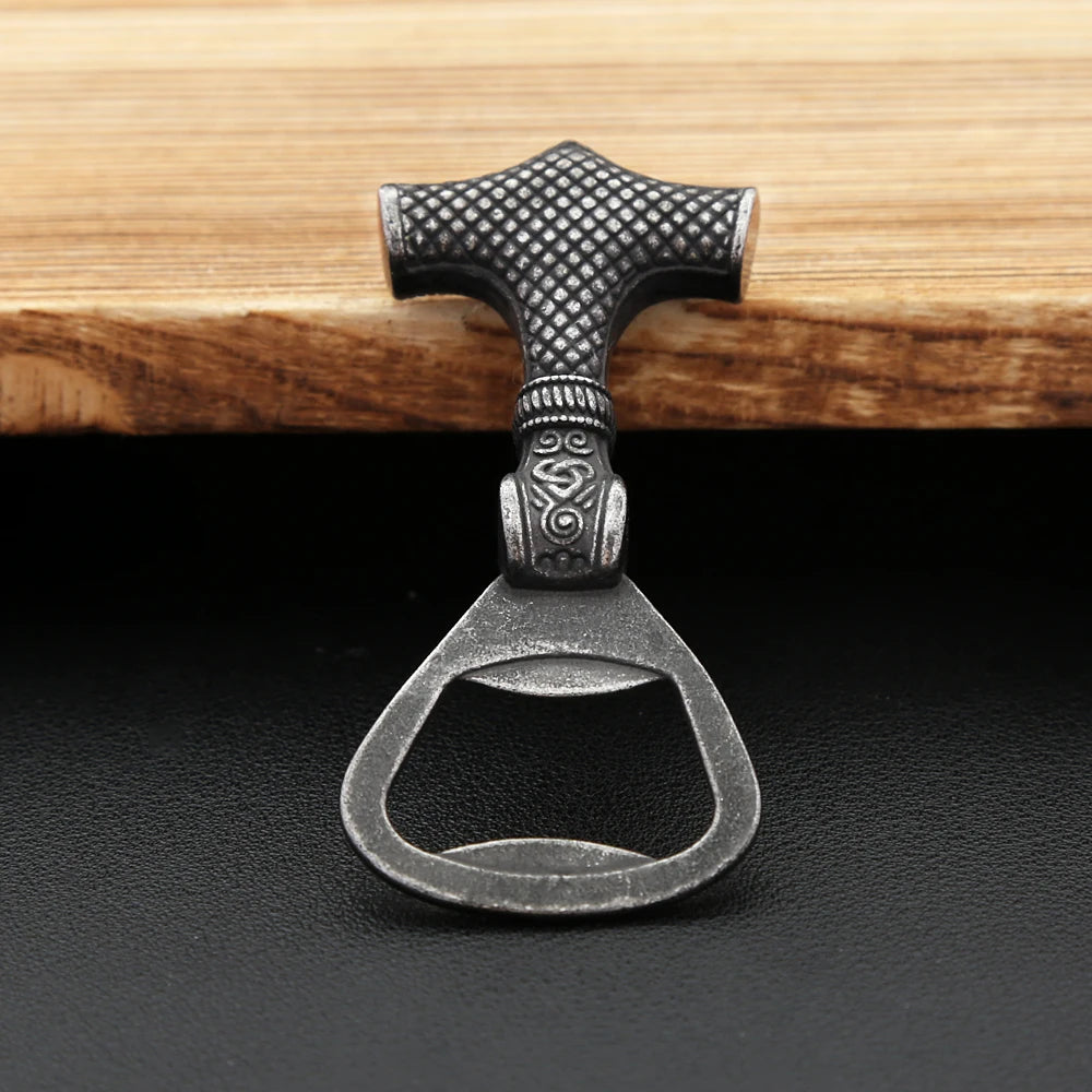 Thor Hammer Bottle Opener — Black Stainless