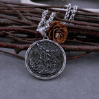 Stainless Steel Archangel St. Michael Necklace Men's Fashion Believer Amulet Biker Pendant Necklace Jewelry Gift Dropshipping