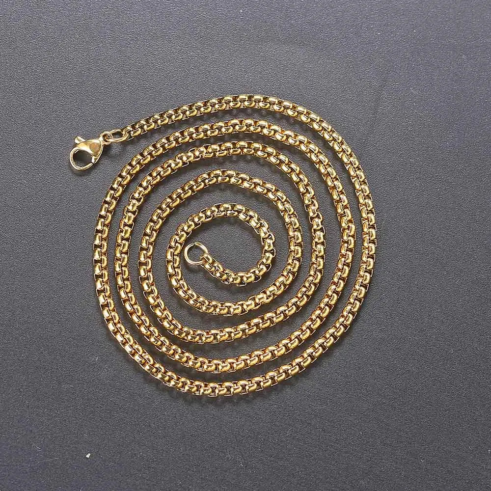 Box Chain Necklace Stainless Steel 3MM