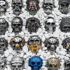 Vintage Punk Gothic All Skull Head Series Stainless Steel Womens Mens Rings Unique for Biker Jewelry Creativity Gift