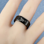 Fashion Simple Stainless Steel Retro Punk Male Jewelry Viking Ring Female Black Dragon Amulet Vintage Norse Rune Rings For Women