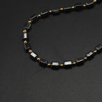 Black Hematite Golden Spacer Beads Necklace for Men and Women