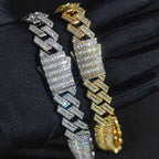 Iced Out Cuban Chain Necklace Stainless Steel 18/19MM