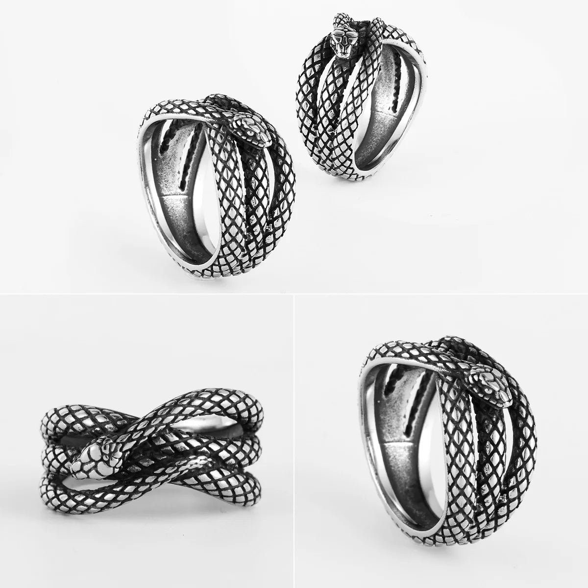 Gothic Snake Animal Ring — Stainless Steel