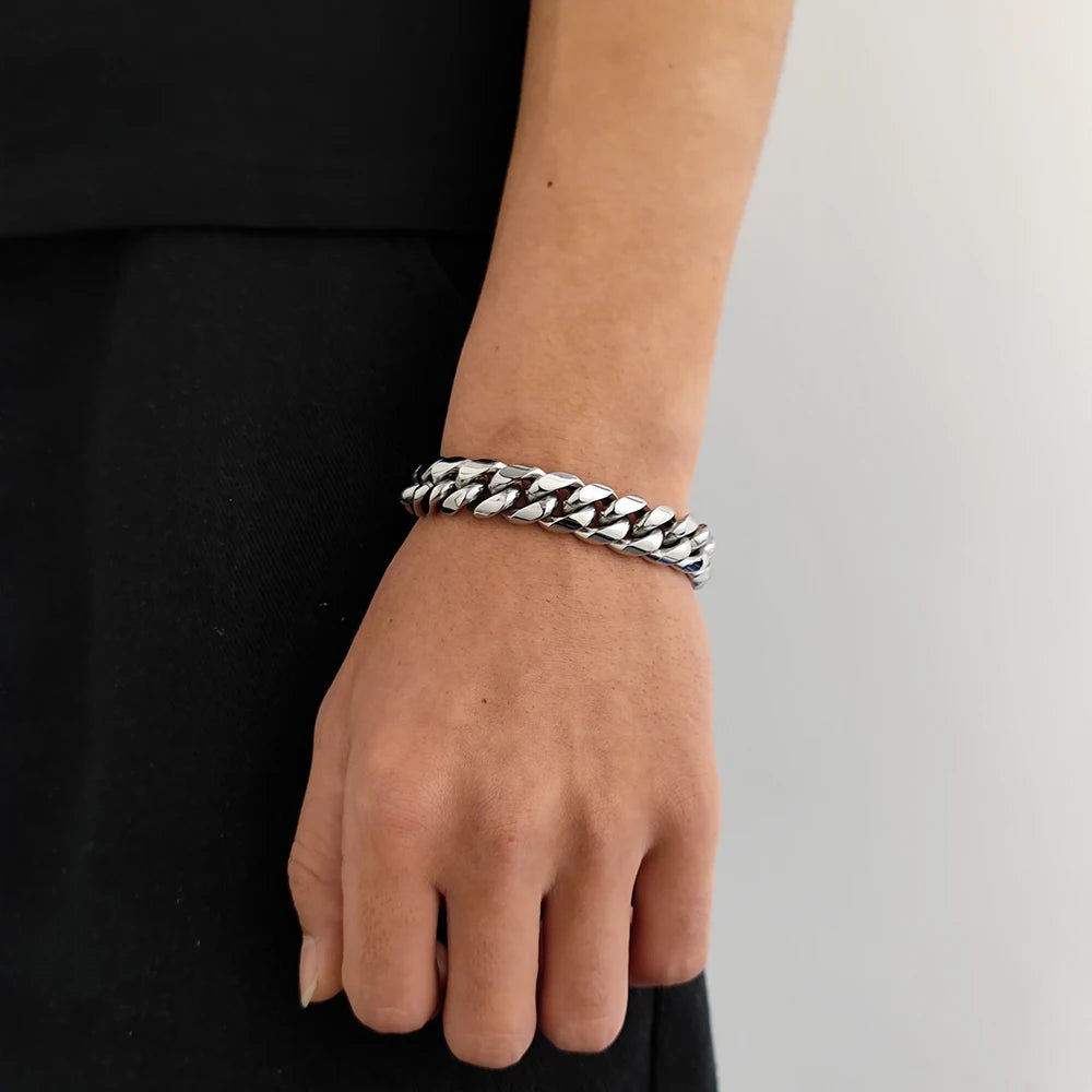 Stainless Steel Cuban Bracelet Miami Heavy