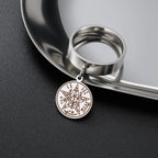 Tetragrammaton Solomon 21 Pentagram Ring Stainless Steel Vintage Kabbalah Witchcraft Wiccan Gift For Men Women