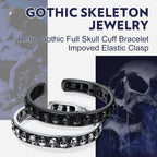 U7 Stainless Steel 6mm Wide Twristed Cable Open Bangle Cuff for Man Skull Dragon Long Charm End Rock Gothic Punk Jewelry Gift