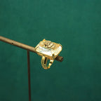 Ring Niche Styleclassy Ring Transparent Zircon Ring Copper Plated Real Gold Animal