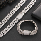 Iced Out Cuban Chain Necklace Stainless Steel 16MM