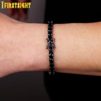 New Iced Out Bling Cubic Zirconia Tennis Chain Bracelet 5mm Black Color Charm Bangle Hip Hop For Women Men Jewelry