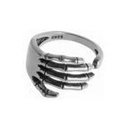 Skeleton Hand Bone Skull Ring — Stainless Steel