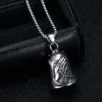 Prayer Bell Charm Pendant Necklace